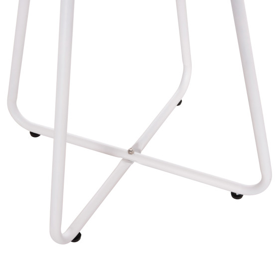 OUTDOOR LOUNGE SET 3PCS OREGO HM21107.02 ALUMINUM & METAL IN WHITE COLOR