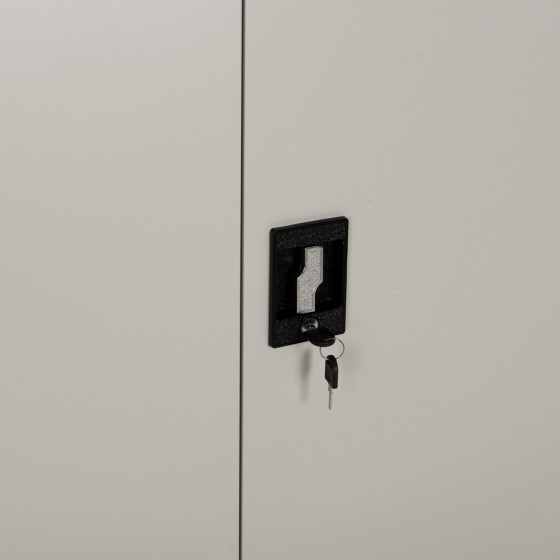 WARDROBE METALLIC DURON HM12001 2-LEAF WITH 5 STORAGE SPACES & LEGS-GREY 90Χ40Χ190Hcm.