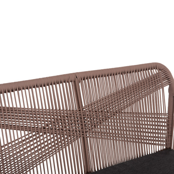 ΚΑΝΑΠΕΣ 2ΘΕΣΙΟΣ MYRTIA HM5550.12 AΛΟΥΜΙΝΙΟ ΑΝΘΡΑΚΙ--ΜΠΕΖ TESLIN ΣΧΟΙΝΙ 123x61x90Υεκ.