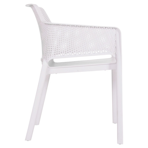 ARMCHAIR POLYPROPYLENE JOHN HM6103.01 WHITE 59x58x79.5Hcm.
