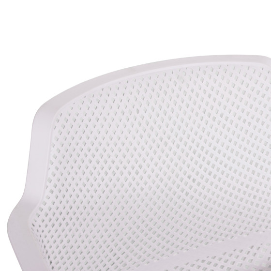 ARMCHAIR POLYPROPYLENE JOHN HM6103.01 WHITE 59x58x79.5Hcm.