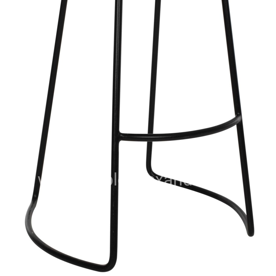 BAR-STOOL TOON WOOD-METAL IN NATURAL-BLACK 45X36X71Hcm.HM9333.01