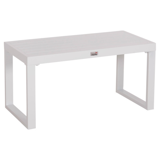 SUNLOUNGER SIDE TABLE SENTRY HM6275.01 ALUMINUM IN WHITE 87x43,5x45Hcm.