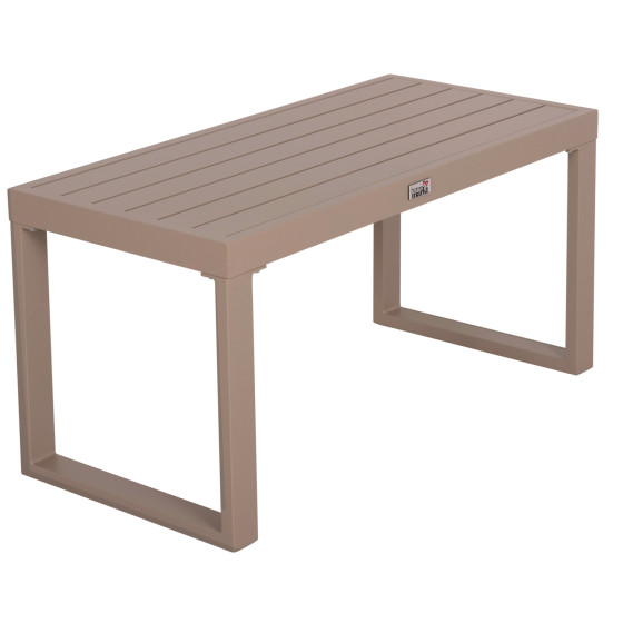 SUNLOUNGER SIDE TABLE SENTRY HM6275.04 ALUMINUM IN CAPPUCCINO 87x43,5x45Hcm.