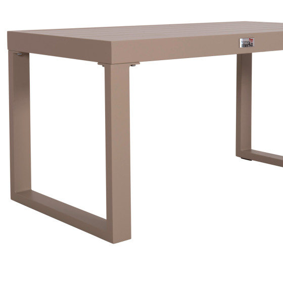 SUNLOUNGER SIDE TABLE SENTRY HM6275.04 ALUMINUM IN CAPPUCCINO 87x43,5x45Hcm.