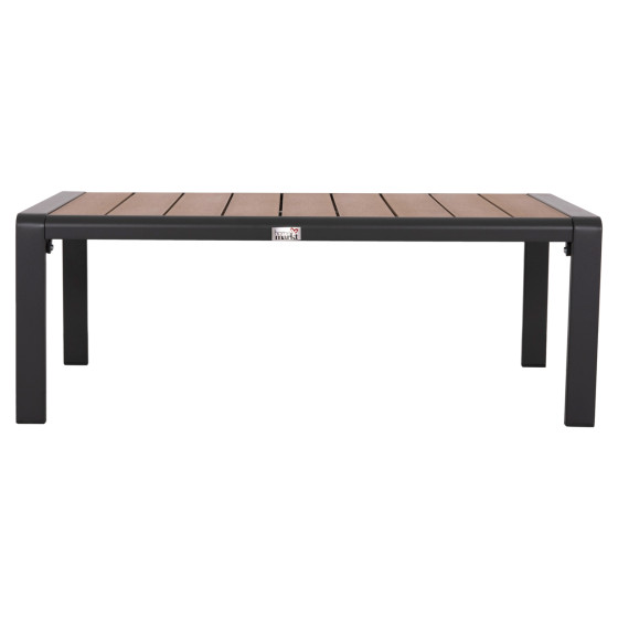 SUNLOUNGER SIDE TABLE BENTRY HM6276.03 ALUMINUM IN DARK GREY--POLYWOOD 100x56x35Hcm.
