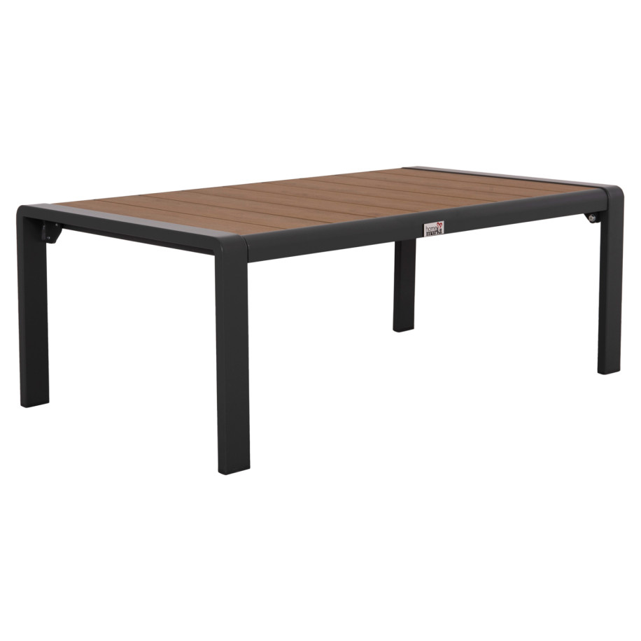 SUNLOUNGER SIDE TABLE BENTRY HM6276.03 ALUMINUM IN DARK GREY--POLYWOOD 100x56x35Hcm.