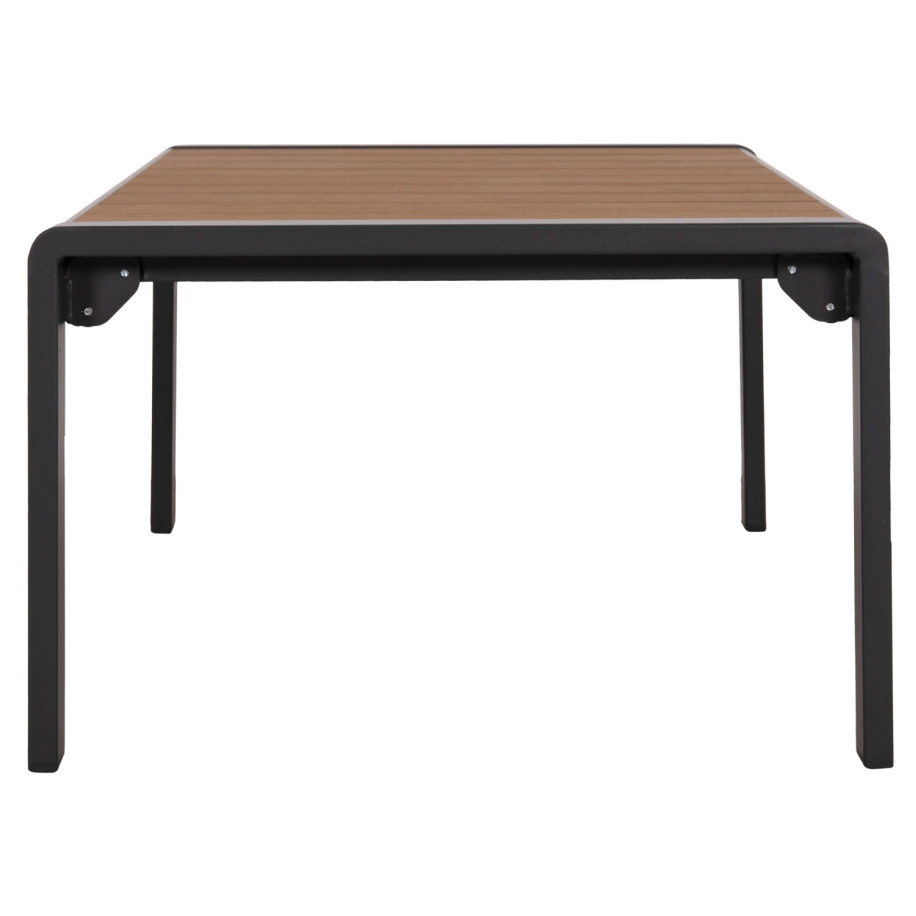 SUNLOUNGER SIDE TABLE BENTRY HM6276.03 ALUMINUM IN DARK GREY--POLYWOOD 100x56x35Hcm.