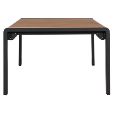 SUNLOUNGER SIDE TABLE BENTRY HM6276.03 ALUMINUM IN DARK GREY--POLYWOOD 100x56x35Hcm.