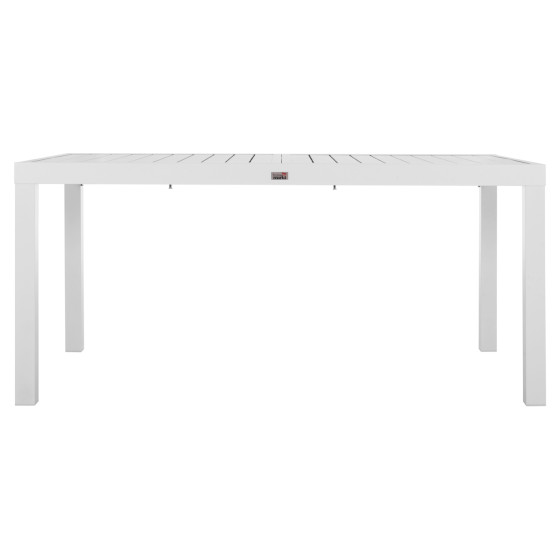 EXTENDABLE DINING TABLE KRUM HM6277.01 ALUMINUM IN WHITE 160-240x90x73Hcm.