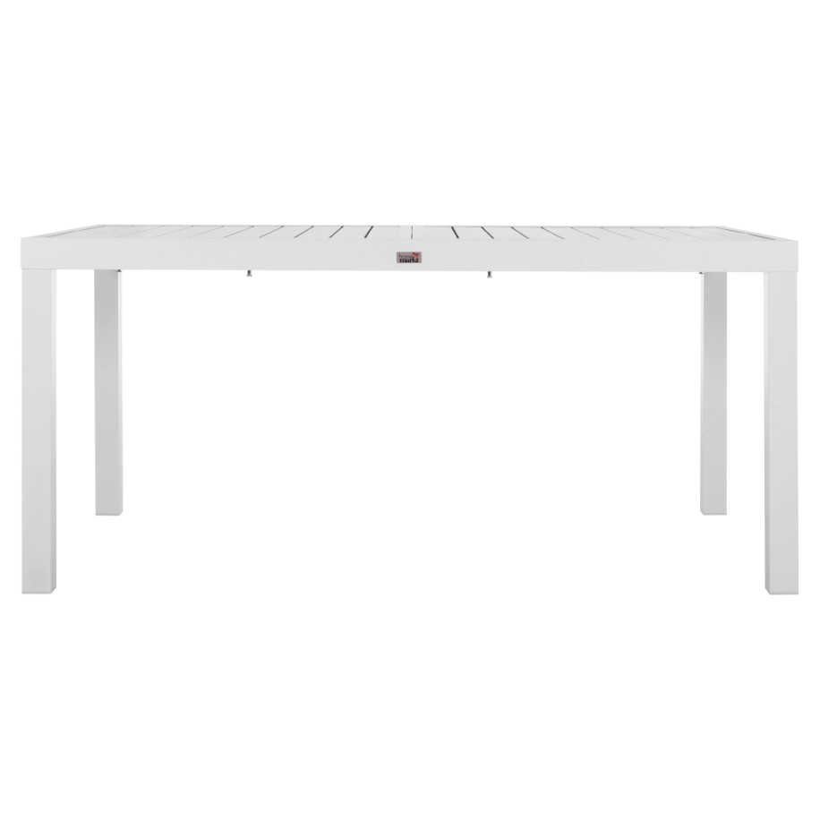 EXTENDABLE DINING TABLE KRUM HM6277.01 ALUMINUM IN WHITE 160-240x90x73Hcm.