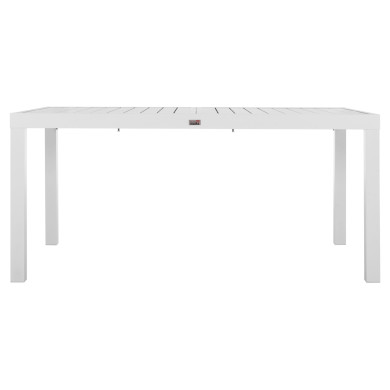 EXTENDABLE DINING TABLE KRUM HM6277.01 ALUMINUM IN WHITE 160-240x90x73Hcm.