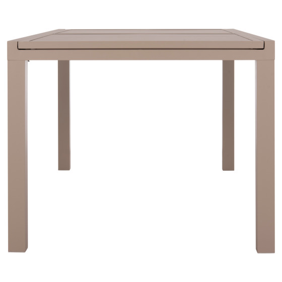 EXTENDABLE DINING TABLE KRUM HM6277.04 ALUMINUM IN CAPPUCCINO 160-240x90x73Hcm.