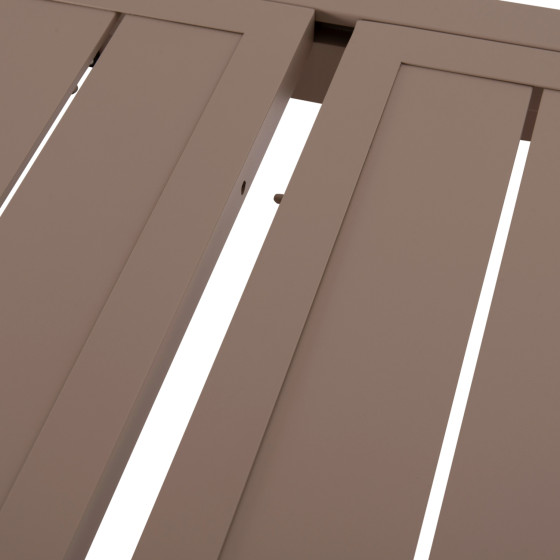 EXTENDABLE DINING TABLE KRUM HM6277.04 ALUMINUM IN CAPPUCCINO 160-240x90x73Hcm.