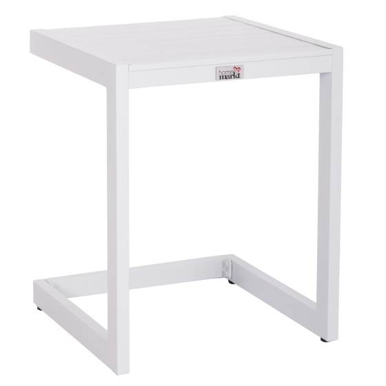 SUNLOUNGER SIDE TABLE BELLING HM6274.01 ALUMINUM IN WHITE 42x43x53Hcm.
