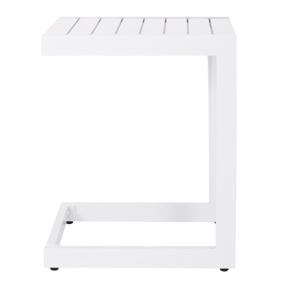 SUNLOUNGER SIDE TABLE BELLING HM6274.01 ALUMINUM IN WHITE 42x43x53Hcm.