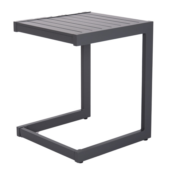 SUNLOUNGER SIDE TABLE BELLING HM6274.03 ALUMINUM IN DARK GREY 42x43x53Hcm.