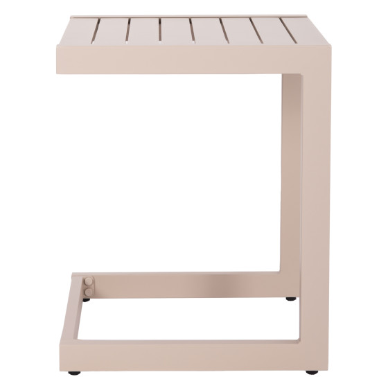 SUNLOUNGER SIDE TABLE BELLING HM6274.04 ALUMINUM IN CHAMPAGNE COLOR 42x43x53Hcm.