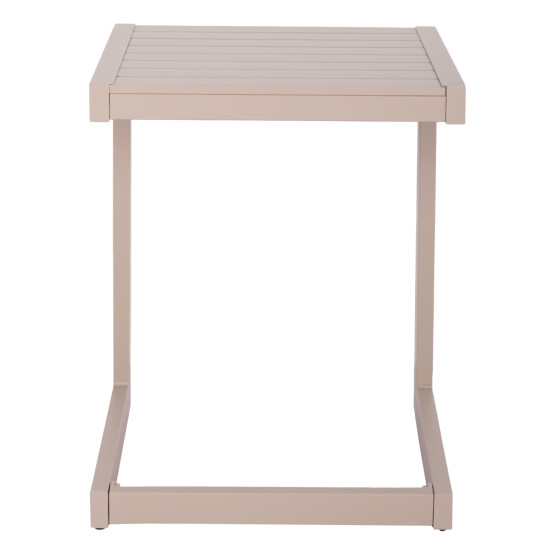 SUNLOUNGER SIDE TABLE BELLING HM6274.04 ALUMINUM IN CHAMPAGNE COLOR 42x43x53Hcm.