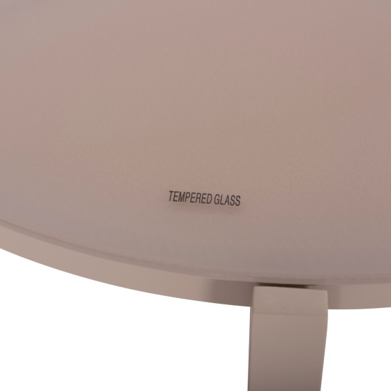 OUTDOOR LOUNGE SET 4PCS JULIETTE HM6280.04 CAPPUCCINO ALUMINUM-TEXTILENE--TEMPERED GLASS