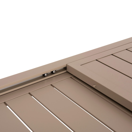 OUTDOOR DINING SET 7PCS KRUM HM21159 MOCHA ALUMINUM--P.E.TWISTED RATTAN