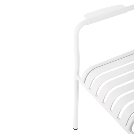 OUTDOOR DINING SET 7PCS KRUM HM21146 WHITE ALUMINUM