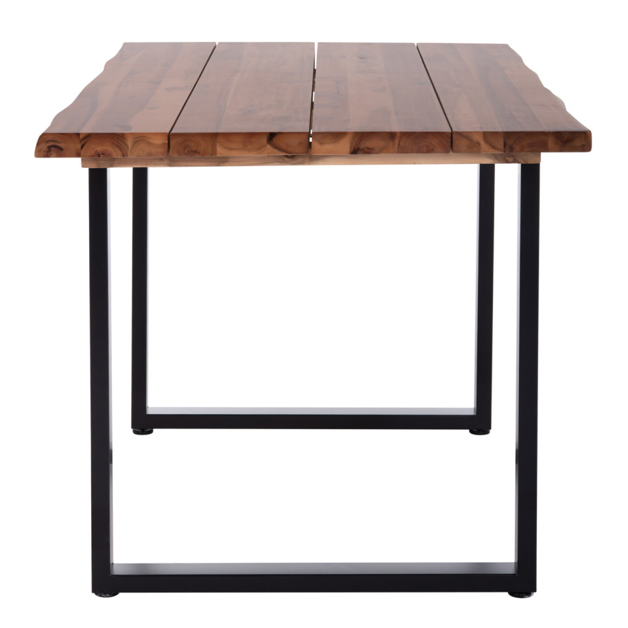 OUTDOOR DINING TABLE FRIGGO HM6296.01 ACACIA WOOD 3.5cm thick--METAL LEGS 140x80x77Hcm