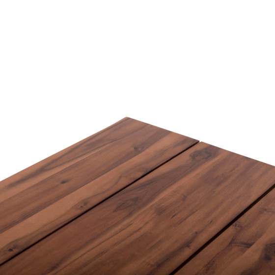 OUTDOOR DINING TABLE FRIGGO HM6296.01 ACACIA WOOD 3.5cm thick--METAL LEGS 140x80x77Hcm