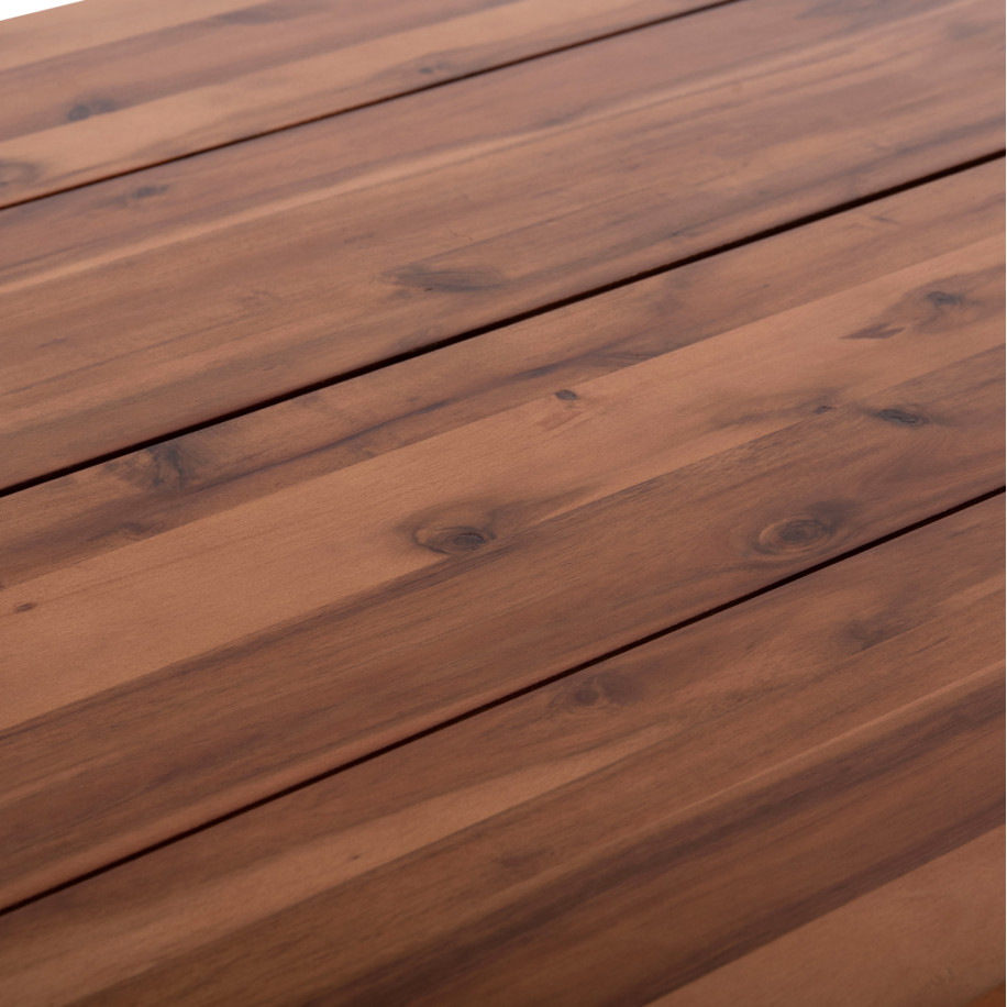 OUTDOOR DINING TABLE FRIGGO HM6296.01 ACACIA WOOD 3.5cm thick--METAL LEGS 140x80x77Hcm