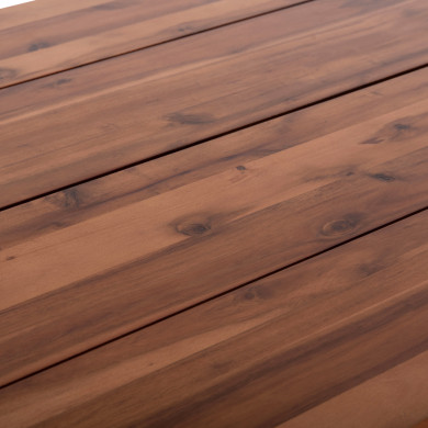 OUTDOOR DINING TABLE FRIGGO HM6296.01 ACACIA WOOD 3.5cm thick--METAL LEGS 140x80x77Hcm