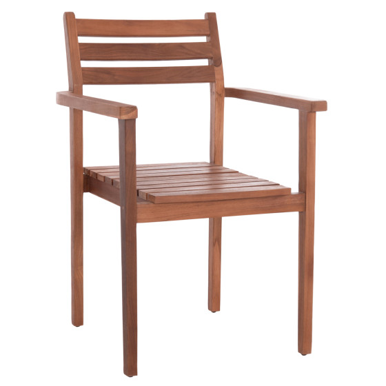 ARMCHAIR KEMPO HM6358 TEAK WOOD IN NATURAL--58x58.5x88Hcm.