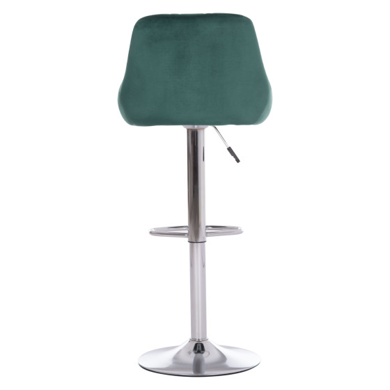BAR STOOL ROSE HM204.46 CHROMED BASE & SUSPENSION & CYPRESS GREEN VELVET 48x45x105Hcm.