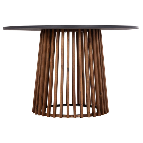 OUTDOOR ROUND DINING TABLE CRISTOBAL HM6235 ACACIA WOOD-CEMENT TOP Φ120x77Hcm.