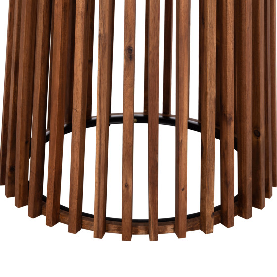 OUTDOOR ROUND DINING TABLE CRISTOBAL HM6235 ACACIA WOOD-CEMENT TOP Φ120x77Hcm.