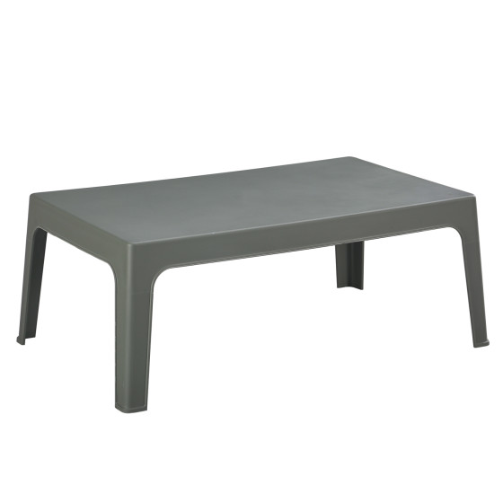RECTANGULAR COFFEE TABLE SLEEK HM6367.05 POLYPROPYLENE IN DARK OLIVE 105x64x40Hcm.