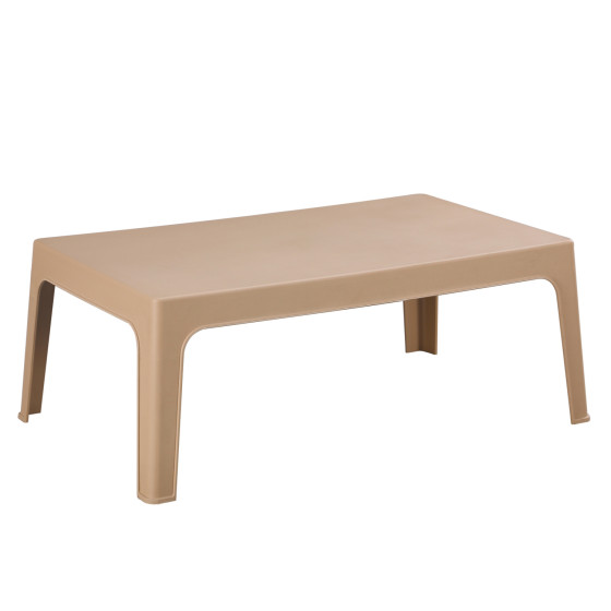 RECTANGULAR COFFEE TABLE SLEEK HM6367.03 POLYPROPYLENE IN CAPPUCCINO 105x64x40Hcm.