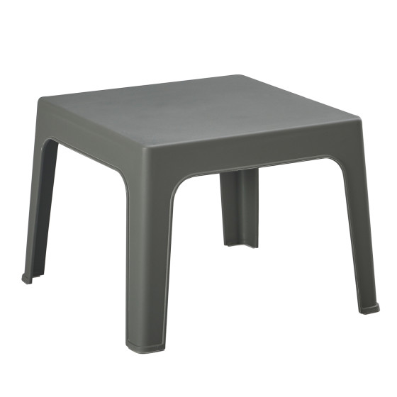 SQUARE COFFEE TABLE SLEEK HM6371.05 POLYPROPYLENE IN DARK OLIVE 56x56x40Hcm.