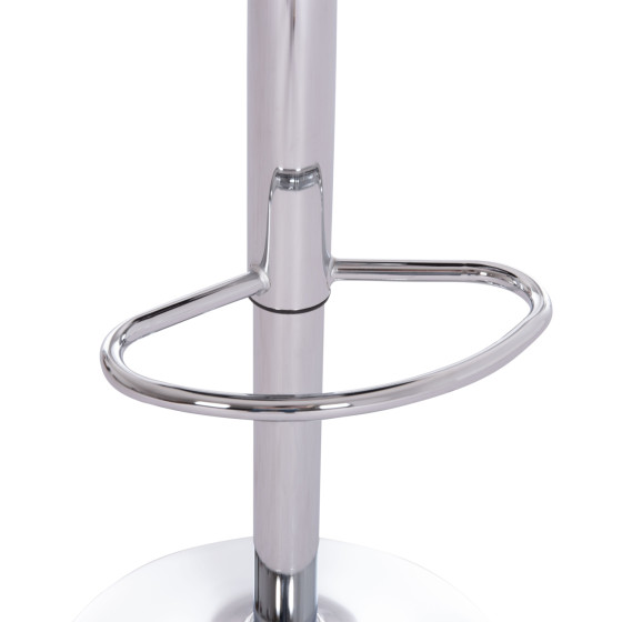 BAR STOOL ROSE HM204.22 CHROMED BASE & SUSPENSION & WHITE PU 48x45x105Hcm.