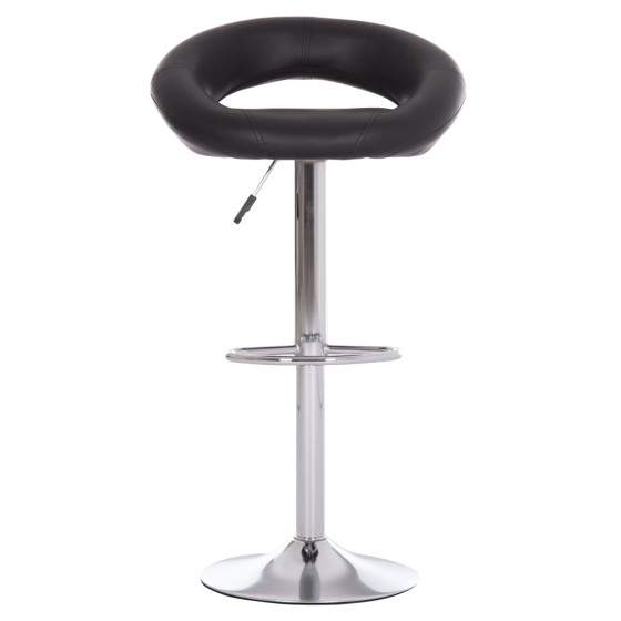 BAR STOOL SWIVEL REA HM203.21 WITH SUSPENSION-BLACK PU 54x47x96Hcm.