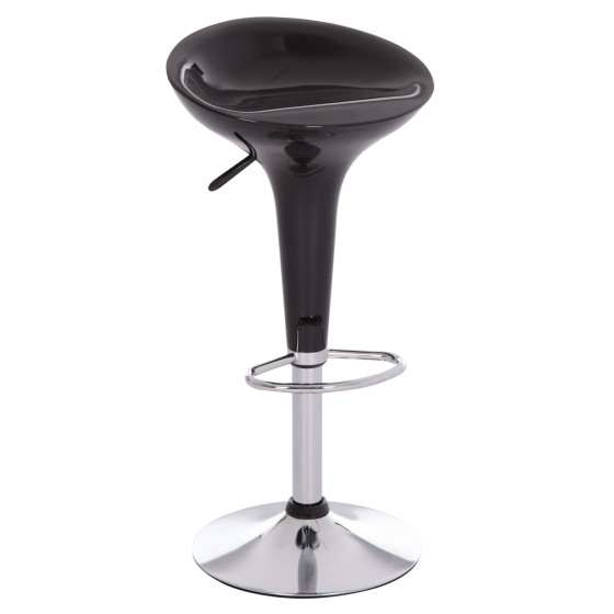 BAR STOOL SWIVEL DAISY HM200.21 ABS IN BLACK--SUSPENSION 44x38x85Hcm.