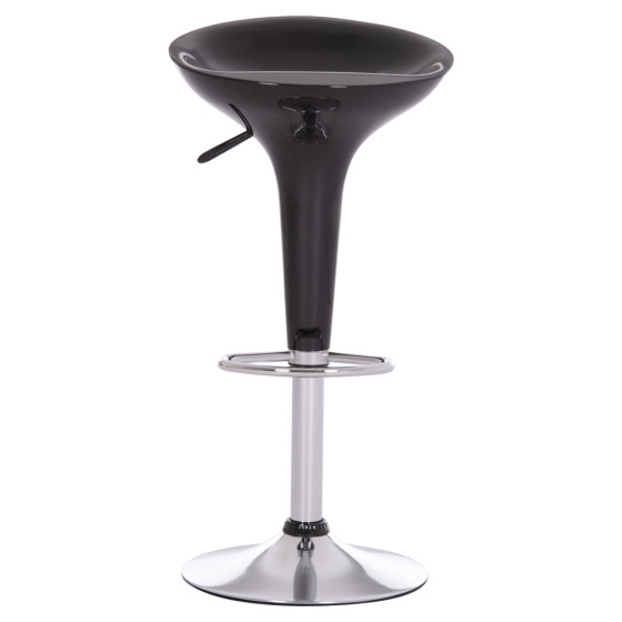 BAR STOOL SWIVEL DAISY HM200.21 ABS IN BLACK--SUSPENSION 44x38x85Hcm.