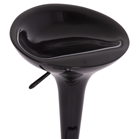BAR STOOL SWIVEL DAISY HM200.21 ABS IN BLACK--SUSPENSION 44x38x85Hcm.