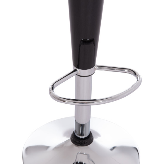 BAR STOOL SWIVEL DAISY HM200.21 ABS IN BLACK--SUSPENSION 44x38x85Hcm.