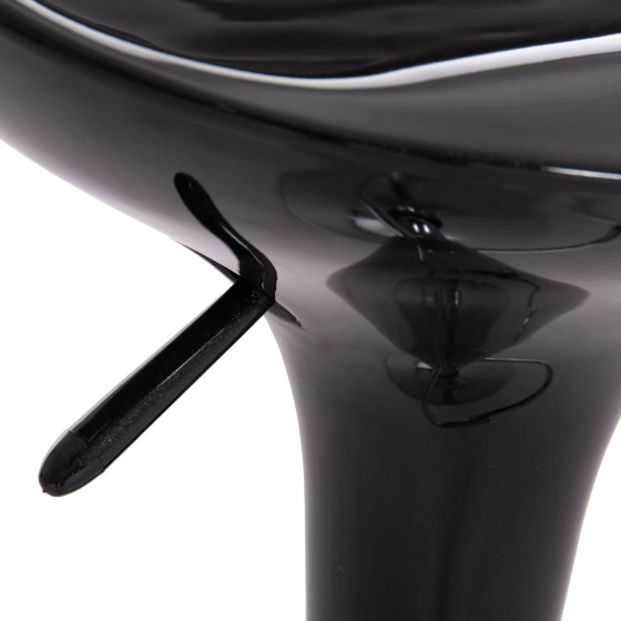 BAR STOOL SWIVEL DAISY HM200.21 ABS IN BLACK--SUSPENSION 44x38x85Hcm.