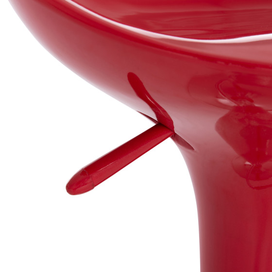 BAR STOOL SWIVEL DAISY HM200.24 ABS IN RED--SUSPENSION 44x38x85Hcm.