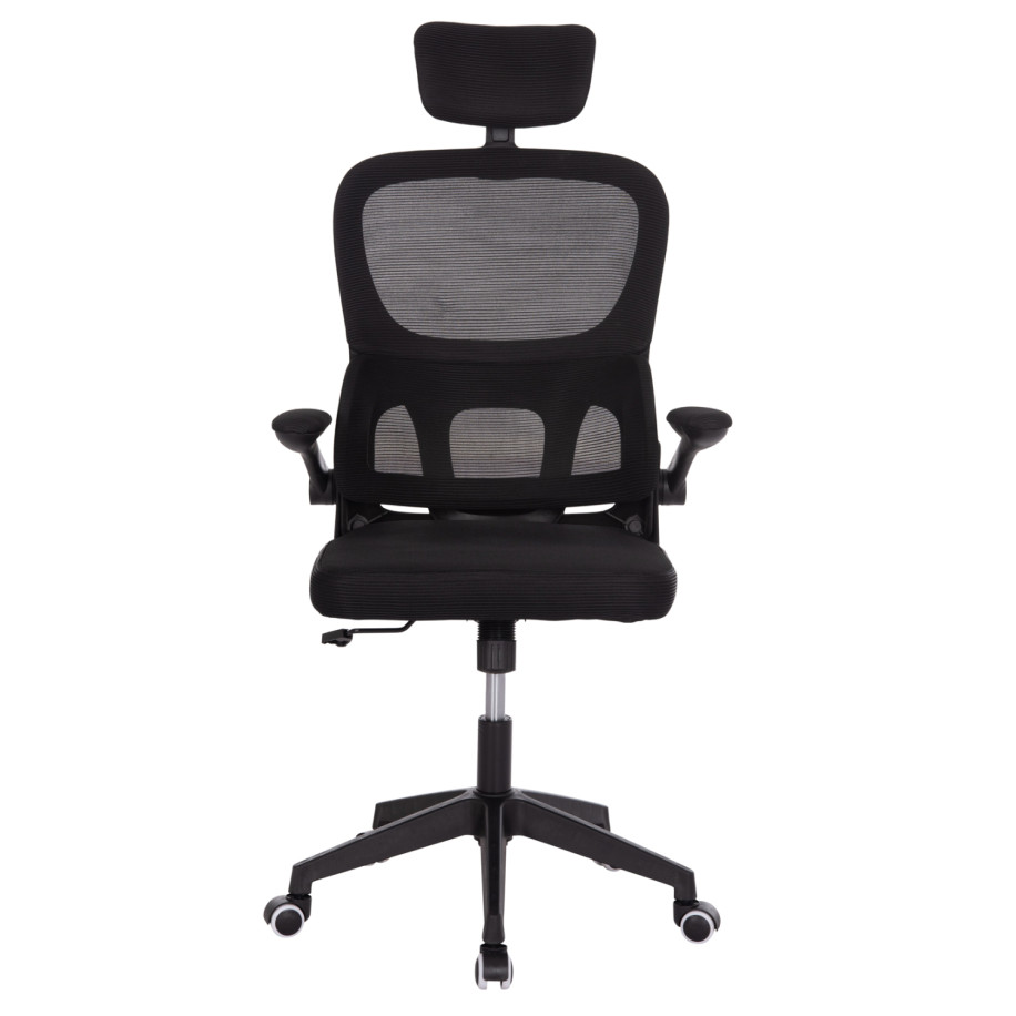 ΚΑΡΕΚΛΑ ΓΡΑΦΕΙΟΥ BASTON HM18236.01 ΜΑΥΡΟ MESH & PP ΣΚΕΛΕΤΟΣ 64x60x117-127Υεκ.