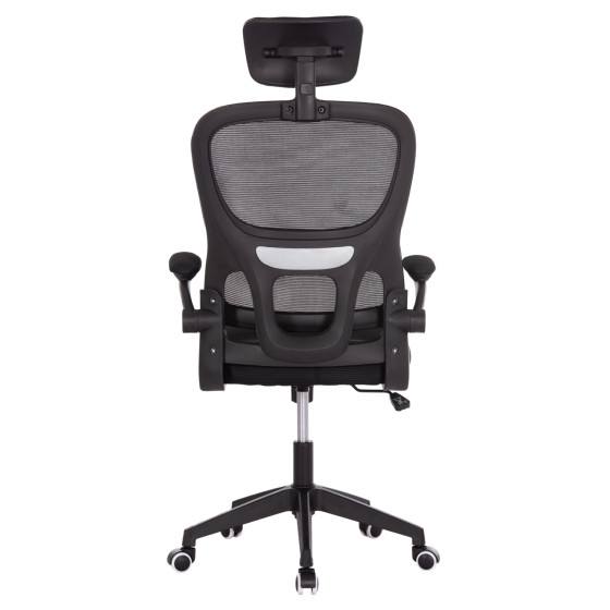 OFFICE CHAIR BASTON HM18236.01 BLACK MESH FABRIC & PP FRAME 64x60x117-127Hcm.