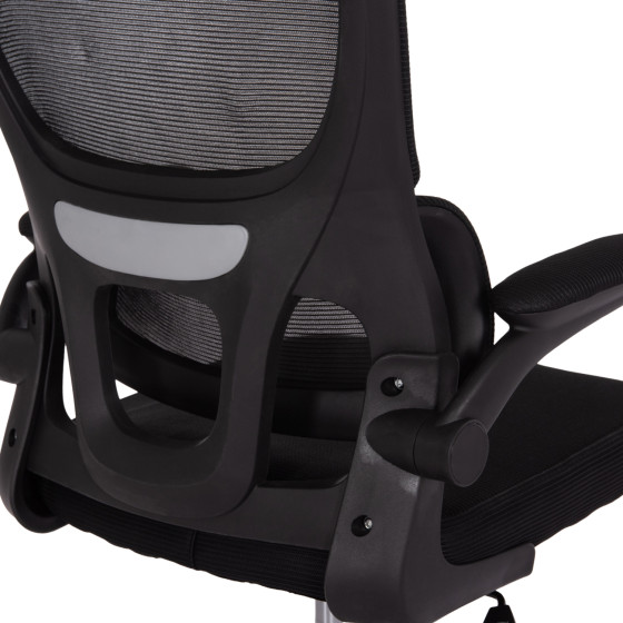 OFFICE CHAIR BASTON HM18236.01 BLACK MESH FABRIC & PP FRAME 64x60x117-127Hcm.