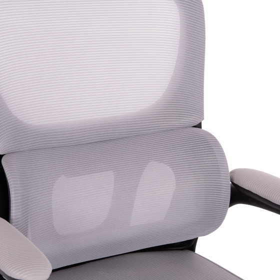 OFFICE CHAIR BASTON HM18236.02 GREY MESH FABRIC & BLACK PP FRAME 64x60x127Hcm.