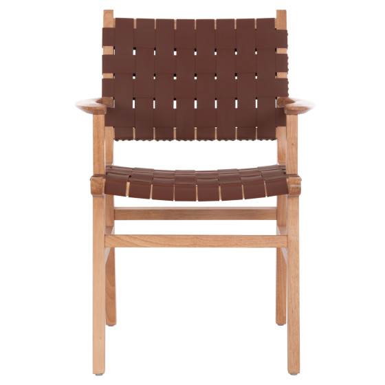 ARMCHAIR FELIPE HM9328.11 TOON WOOD PU LEATHER BROWN 61x59x86Hcm.
